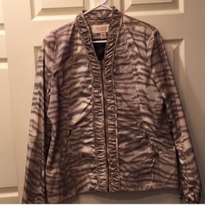 Vintage Covington Outerwear Ruffle Zebra 🦓 Print Jacket